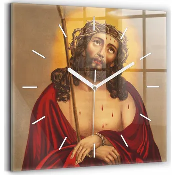 Hodiny Nástěnné hodiny SacroArte, hnědé, 30 cm