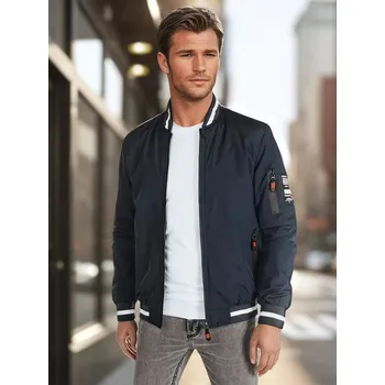 Pánský bomber Tmavě modrý pánský bomber bez kapuce TX5015 Velikost: M