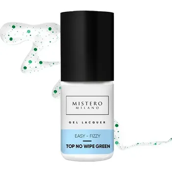 Lak na nehty Mistero Milano - Top coat- EASY-FIZZY GREEN TOP NO WIPE 7ml