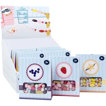 Dřevěná hračka Small Foot korálky Candy žlutá