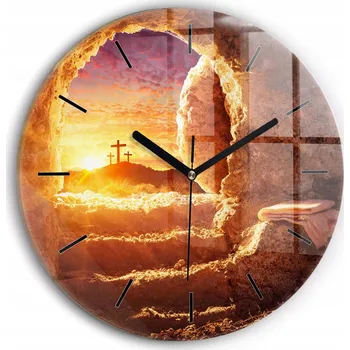 Hodiny Nástěnné hodiny SacroArte oranžové 30 cm