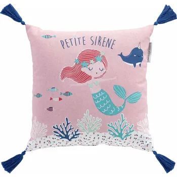 Polštář Dětský dekorační polštář SIRENA 40x40cm růžový