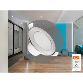 Nástěnné svítidlo NEDES LED svítidlo WIFI 7W / IP44 / 3000K - 6500K / SI - LDL163/SW