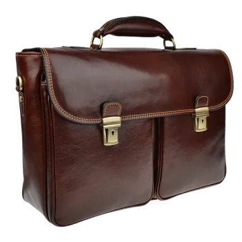 Pánská aktovka NovaKabelka.cz Kožená aktovka Leonardo Marrone
