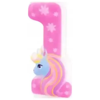 Dortová svíčka Svíčka 1 na dort číslice na narozeniny Jednorožec