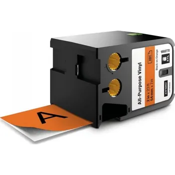 Pásek do tiskárny Páska Dymo XTL, 54mm (vinyl) oranžová, černý tisk, 7m