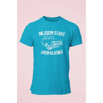 Pánská móda Pánské tričko Jsem klasika Barva: Tyrkysová, Velikost: S