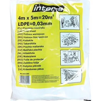 Stavební fólie Inters malířská Fólie 5 m x 4 m x 30 µm