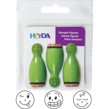 Razítko HEYDA Razítka dřevěné kuželky 1,6x3,5 zelené 3ks