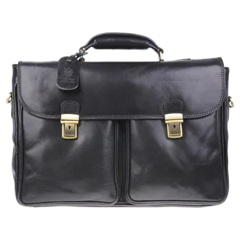 Pánská aktovka NovaKabelka.cz Kožená aktovka Leonardo Nero