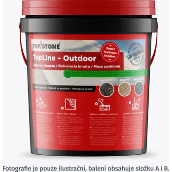 Spárovací hmota TopLine Outdoor spárovací hmota antracitová (sada 12,5 kg)