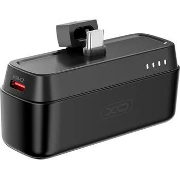 Powerbanka XO PR244 Mini PowerBanka do kabelky se stojánkem / USB-C / 5000mAh / 20W / černá