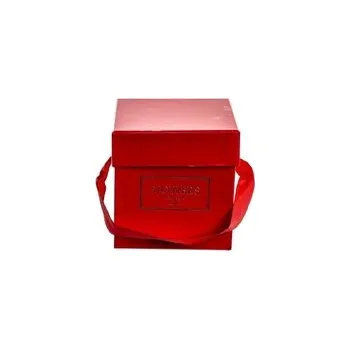 Flower box červený 9x9x9 cm