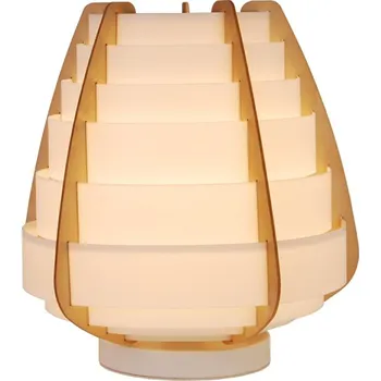 Lampička Noční lampička boho Nagoja béžová dřevěná do ložnice a obýváku Ledea 27 cm