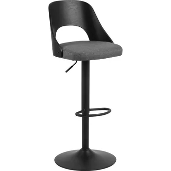 Barová židle Barová židle Lucy otočná šedá čalouněná s opěrkou výškově nastavitelná do kuchyně a k ostrůvku moderní Actona