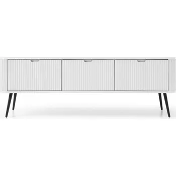 Televizní stolek Intesi TV skříňka Seda bílá/ nohy černé