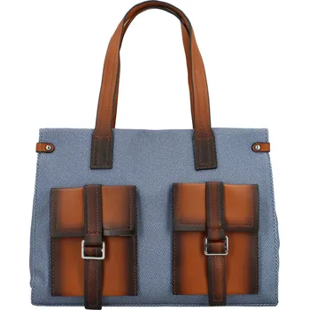 Stylová dámská koženková kabelka na rameno Neil, modrá