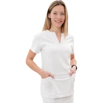 Zdravotnický oděv Perlička® Zdravotnická košile LILI Úplet Bílá Barva: Bílá, Velikost: XXS