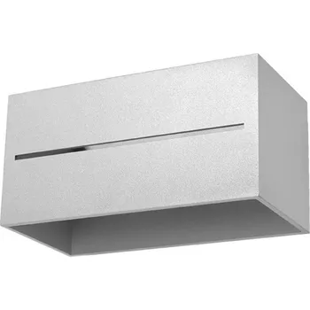 Nástěnné svítidlo Moderní nástěnné svítidlo LOBO MAXI šedé hliníkové do obýváku a ložnice Sollux Lighting