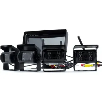 Couvací kamera Set bezdrátových couvacích kamer (4), s monitorem 7" do nákladních vozidel a dodávek, 12/24V
