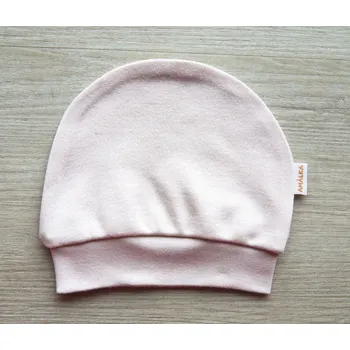 Kojenecké oblečení AMÁLKA Bavlněná čepička pro miminko, béžová Velikost: 56-62
