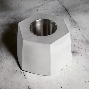 Biokrb Stolní krb z betonu | Domácnost a terasa 2 Šedý