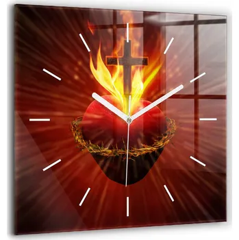 Hodiny Nástěnné hodiny SacroArte červené 60 cm