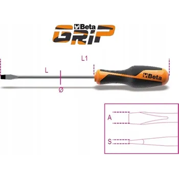 Šroubovák Šroubovák plochý Betagrip 4x150 mm beta utensili S.P.