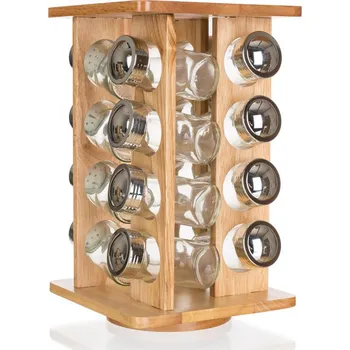 Kořenka kořenka BRILLANTE skl.+dřev.(16ks) s otoč.stojánkem dřev.