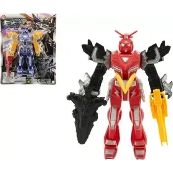 Figurka Teddies Transformer bojovník/robot plast 4 barvy na kartě