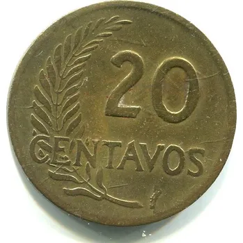 PERU. 20 centavos 1964.