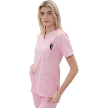 Zdravotnický oděv Perlička® Zdravotnická košile LORA SATTÉ Růžová Velikost: 34