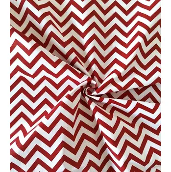 Bavlněná látka chevronek červený plátno 140cm | RTex