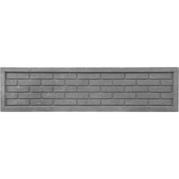 Ztracené bednění Betonová deska rovná jednostranná - cihla ostrá - Šedá