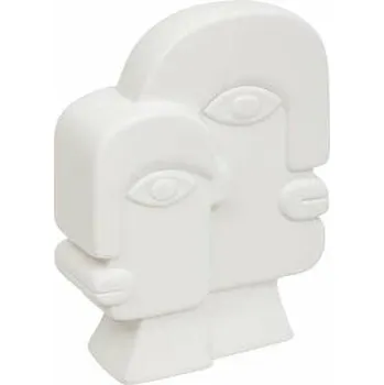 Dekorační soška Soleya Face bílá keramická 26 cm moderní do obývacího pokoje nebo jako dárek Atmosphera