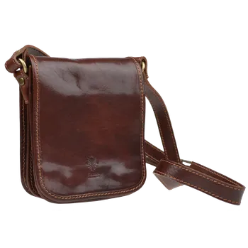 NovaKabelka.cz Dámská kožená kabelka přes rameno Vito Piccolo Marrone