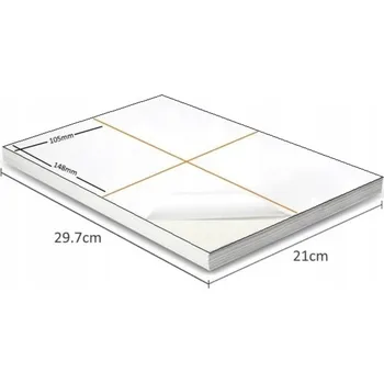 Speciální papír 4 SAMOLEPICÍ ŠTÍTKY na A4 210x296 A4/4 A'100