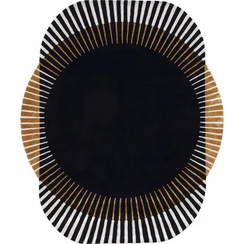 Koberec Opal brown moderní vlněný koberec do obýváku 200x240 geometrický příjemný na dotek