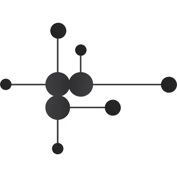 Nástěnné svítidlo Step into Design Nástěnné svítidlo CLEX - 6 LED černá 89 cm