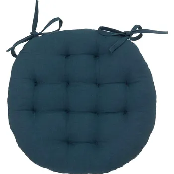 Podsedák Atmosphera Anjali kulatý modrý polštář na židli