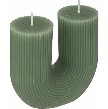 Svíčka Moderní zelená dekorativní svíčka Demi Atmosphera se 2 knoty ručně vyrobená
