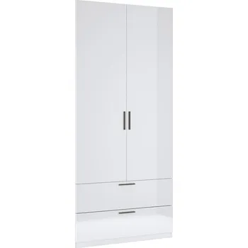 Šatní skříň Intesi Šatní skříň Holly 100 cm, bílý lesk