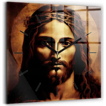 Hodiny Nástěnné hodiny SacroArte, hnědé, 30 cm