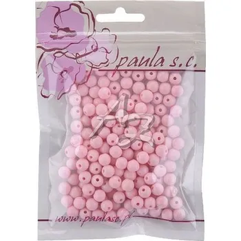 Dětské navlékací korálky korálky kulaté sv.růžové, 50g. 8mm