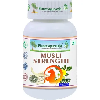 Planet Ayurveda Musli Strength – Podpora libida, Sexuální výkonnost – 500 mg, 60 kapslí