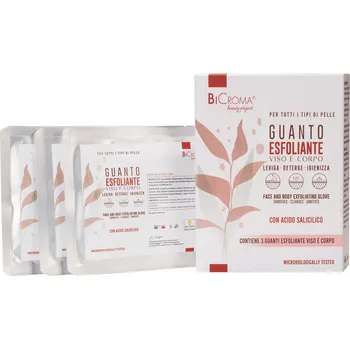 Tělový peeling BiCroma BIO-EXFOLIAČNÍ RUKAVICE NA OBLIČEJ & TĚLO 3 kusy 20 ml
