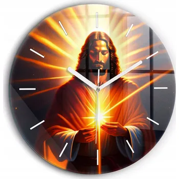 Hodiny Nástěnné hodiny SacroArte oranžové 60 cm