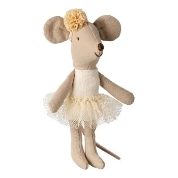 plyšák Myška baletka Ballerina Off White