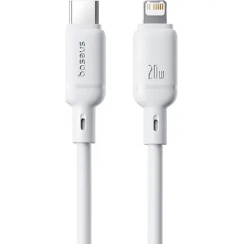 Datový kabel NoName Baseus Rychlonabíjecí kabel Silky USB-C/Lightning 1m 20W bílý 6932172668808