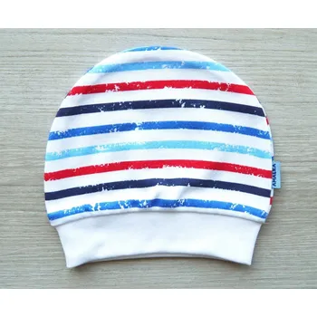 Kojenecké oblečení AMÁLKA Jednovrstvá bavlněná čepička, barevné pruhy Velikost: 56-62